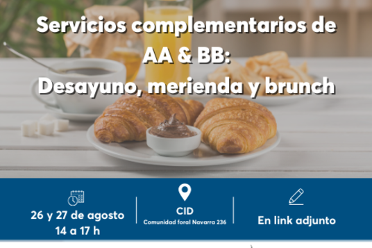 Servicios Complementarios de AA&BB  Desayuno, Merienda y Brunch