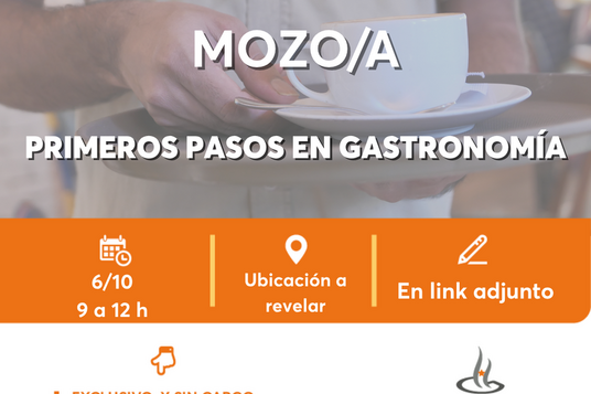 Mozo, primeros pasos en gastronom&iacute;a