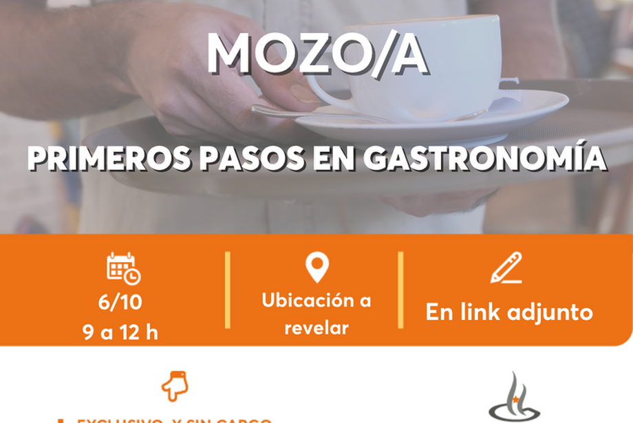 Mozo, primeros pasos en gastronom&iacute;a